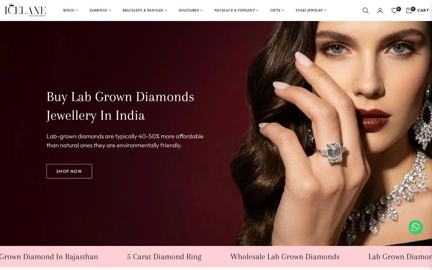 The Ice Lane – Shopify website build for lab-grown diamond jewellery