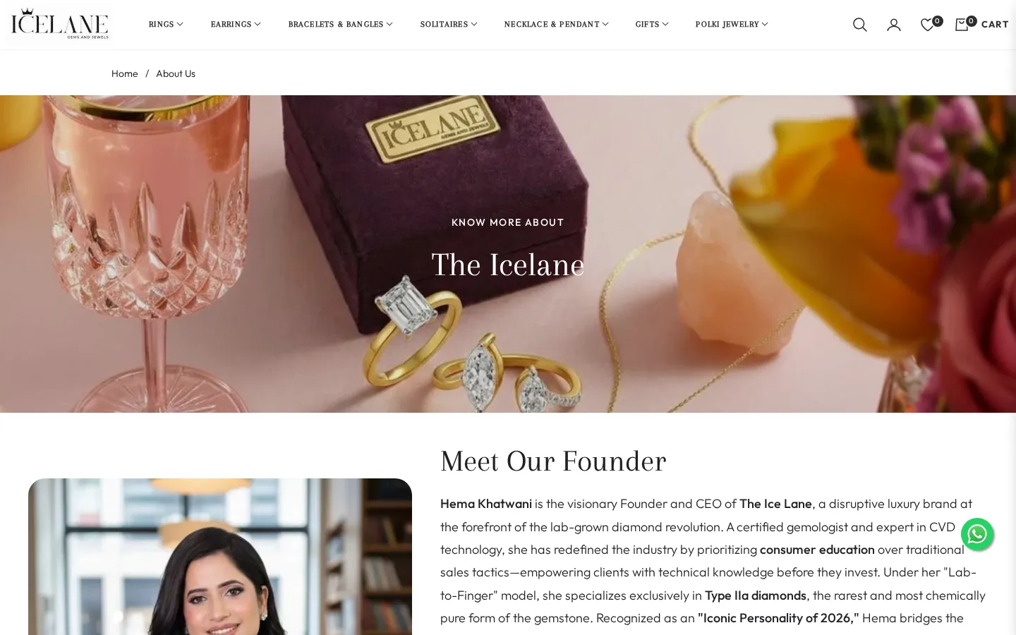 The Ice Lane – Shopify website build for lab-grown diamond jewellery