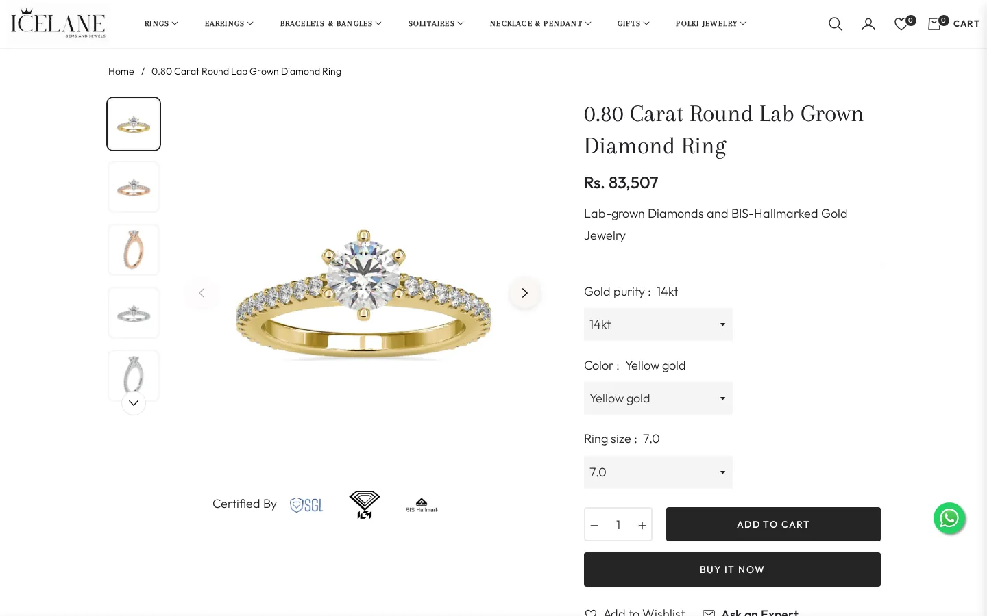 The Ice Lane – Shopify website build for lab-grown diamond jewellery
