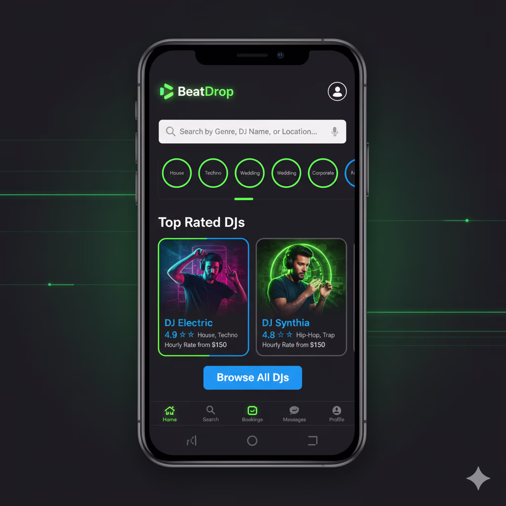 DJ Mania — Flutter App for Event & DJ Booking