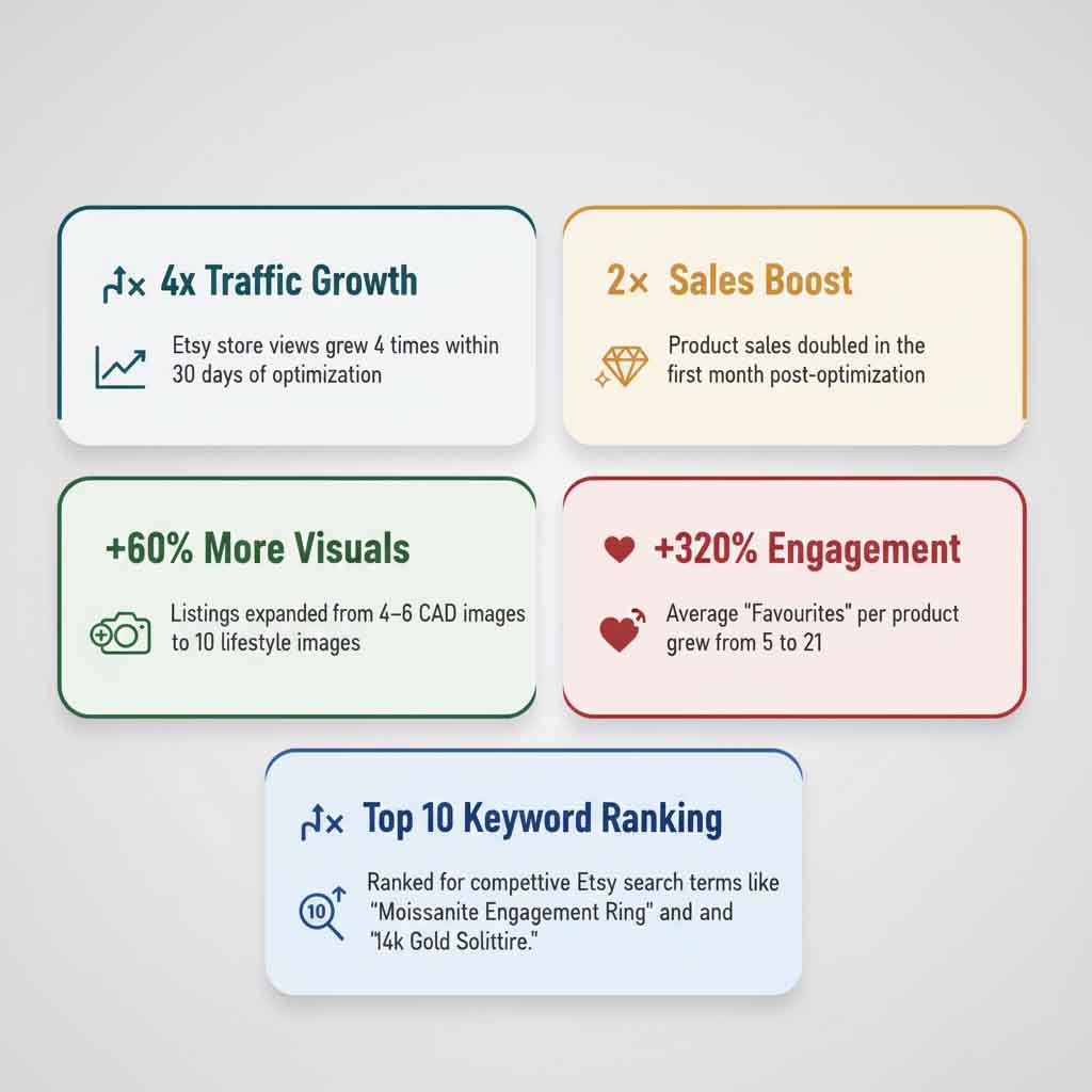 IremGold — Etsy Store Optimization for Moissanite Jewelry Growth